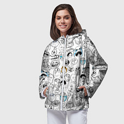 Ветровка с капюшоном женская МЕМЫ, цвет: 3D-белый — фото 2