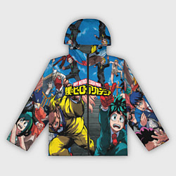 Ветровка с капюшоном женская My Hero Academia все герои, цвет: 3D-черный