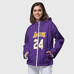 Ветровка с капюшоном женская Los Angeles Lakers Kobe Brya, цвет: 3D-белый — фото 2