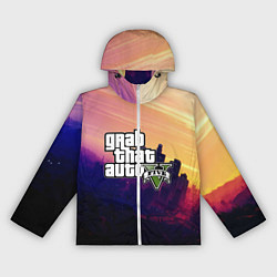 Ветровка с капюшоном женская GTA 5, цвет: 3D-белый