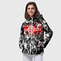 Ветровка с капюшоном женская Three days grace, цвет: 3D-белый — фото 2