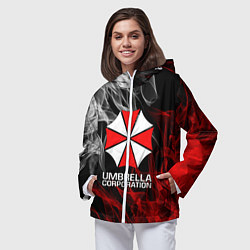 Ветровка с капюшоном женская UMBRELLA CORP, цвет: 3D-белый — фото 2