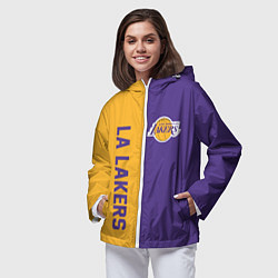 Ветровка с капюшоном женская LA LAKERS, цвет: 3D-белый — фото 2