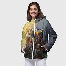 Ветровка с капюшоном женская Heroes of Might and Magic, цвет: 3D-белый — фото 2