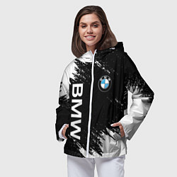 Ветровка с капюшоном женская BMW, цвет: 3D-белый — фото 2