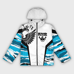 Ветровка с капюшоном женская ВМФ России камуфляж, цвет: 3D-черный