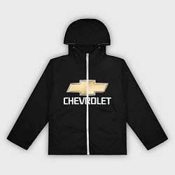 Ветровка с капюшоном женская CHEVROLET, цвет: 3D-белый