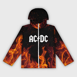 Ветровка с капюшоном женская AC DC, цвет: 3D-белый