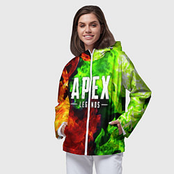 Ветровка с капюшоном женская APEX LEGENDS, цвет: 3D-белый — фото 2