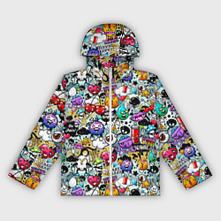 Ветровка с капюшоном женская Stickerboom, цвет: 3D-белый