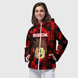 Ветровка с капюшоном женская ROBLOX, цвет: 3D-белый — фото 2