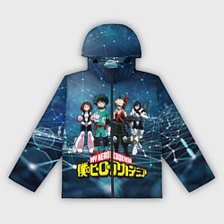 Ветровка с капюшоном женская Моя геройская академия, цвет: 3D-черный