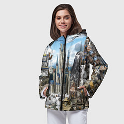 Ветровка с капюшоном женская HEROES, цвет: 3D-черный — фото 2