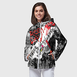 Ветровка с капюшоном женская Green Day - Father of All MF, цвет: 3D-белый — фото 2