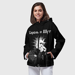 Ветровка с капюшоном женская Король и Шут Анархия спина, цвет: 3D-черный — фото 2