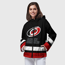 Ветровка с капюшоном женская Каролина Харрикейнз, цвет: 3D-черный — фото 2