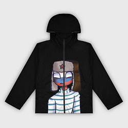Ветровка с капюшоном женская CountryHumans - Россия, цвет: 3D-черный