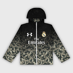 Ветровка с капюшоном женская Real Madrid, цвет: 3D-белый