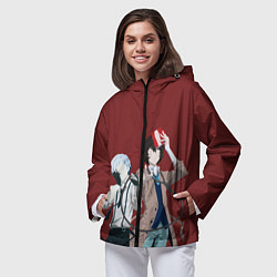 Ветровка с капюшоном женская Atsushi Nakajima & Osamu Dazai, цвет: 3D-черный — фото 2