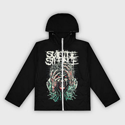 Ветровка с капюшоном женская Suicide silence, цвет: 3D-белый