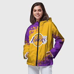 Ветровка с капюшоном женская LA LAKERS KOBE BRYANT, цвет: 3D-черный — фото 2