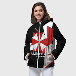 Ветровка с капюшоном женская UMBRELLA CORP, цвет: 3D-белый — фото 2