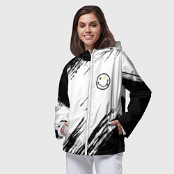 Ветровка с капюшоном женская NIRVANA, цвет: 3D-белый — фото 2