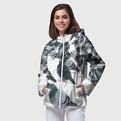 Ветровка с капюшоном женская Голуби, цвет: 3D-белый — фото 2