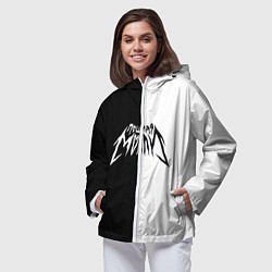 Ветровка с капюшоном женская ПОШЛАЯ МОЛЛИ, цвет: 3D-белый — фото 2