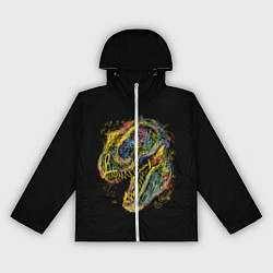 Ветровка с капюшоном женская Тираннозавр Рекс, цвет: 3D-белый