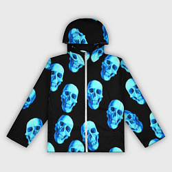Ветровка с капюшоном женская Черепа стиль, цвет: 3D-белый