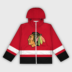 Ветровка с капюшоном женская Chicago Blackhawks, цвет: 3D-белый