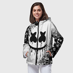 Ветровка с капюшоном женская Marshmello, цвет: 3D-черный — фото 2