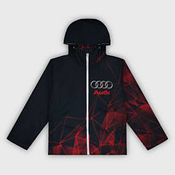Ветровка с капюшоном женская AUDI, цвет: 3D-белый