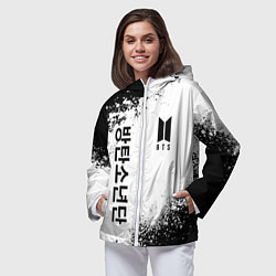 Ветровка с капюшоном женская BTS, цвет: 3D-белый — фото 2