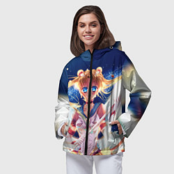 Ветровка с капюшоном женская SAILOR MOON, цвет: 3D-черный — фото 2