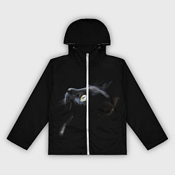 Ветровка с капюшоном женская Кот, цвет: 3D-белый