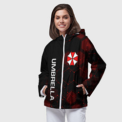 Ветровка с капюшоном женская UMBRELLA CORP, цвет: 3D-белый — фото 2