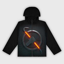 Ветровка с капюшоном женская HALF-LIFE, цвет: 3D-черный