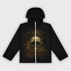 Ветровка с капюшоном женская ARch Enemy 37, цвет: 3D-белый