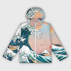 Женская ветровка Большая волна в канагаве