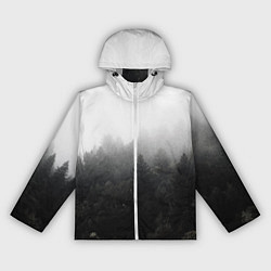 Ветровка с капюшоном женская Лес, цвет: 3D-белый