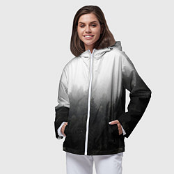 Ветровка с капюшоном женская Лес, цвет: 3D-белый — фото 2