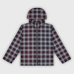 Ветровка с капюшоном женская Классические в клеточку, цвет: 3D-черный