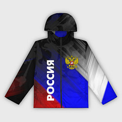 Ветровка с капюшоном женская РОССИЯ, цвет: 3D-черный