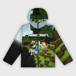 Ветровка с капюшоном женская Minecraft, цвет: 3D-черный