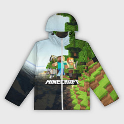 Ветровка с капюшоном женская Minecraft, цвет: 3D-белый
