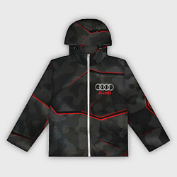Ветровка с капюшоном женская AUDI, цвет: 3D-белый