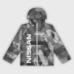 Ветровка с капюшоном женская NISSAN, цвет: 3D-белый