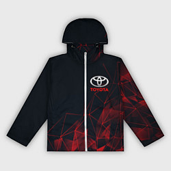 Ветровка с капюшоном женская TOYOTA, цвет: 3D-белый